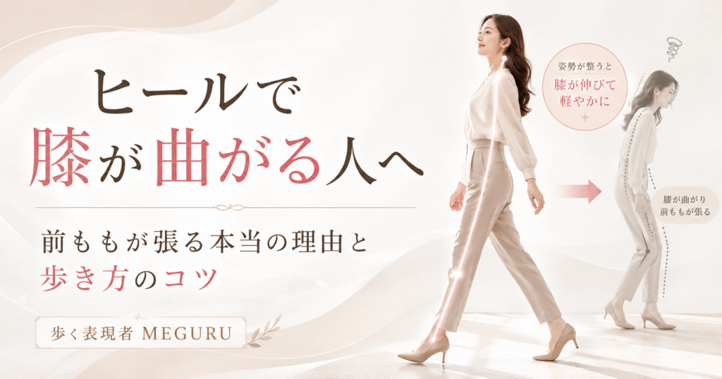 ヒールで膝が曲がる人へ｜前ももが張る本当の理由と歩き方のコツ